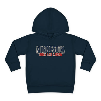 Minnesota Born and Raised Premium Northwoods Unisex Toddler Pullover Fleece Hoodie