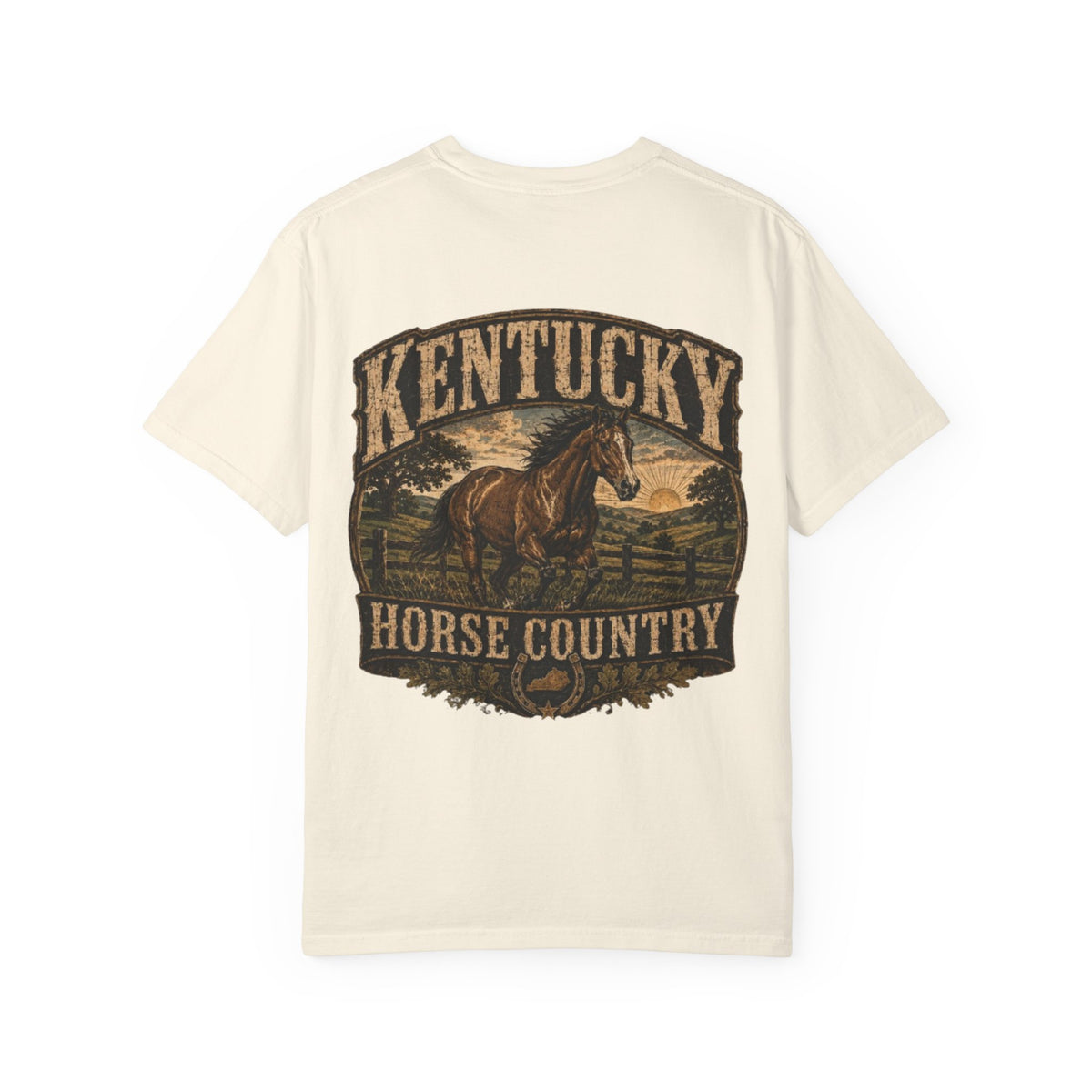 Kentucky Horse Country Unisex Comfort Color 1717 Streetwear Graphic Tee