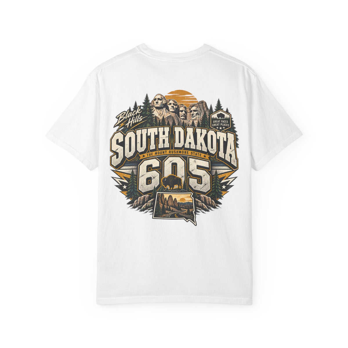 South Dakota 605 Unisex Comfort Color 1717 Streetwear Graphic Tee