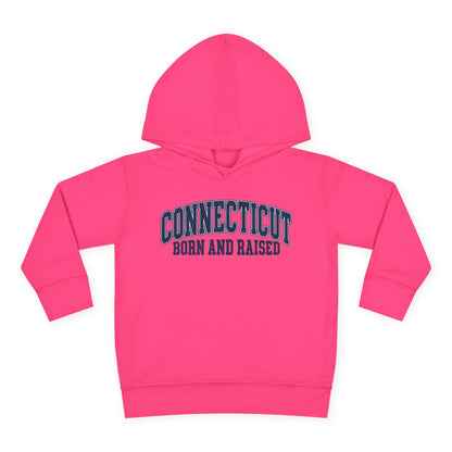 Connecticut Born and Raised Vintage Athletic Heritage Unisex Toddler Pullover Fleece Hoodie
