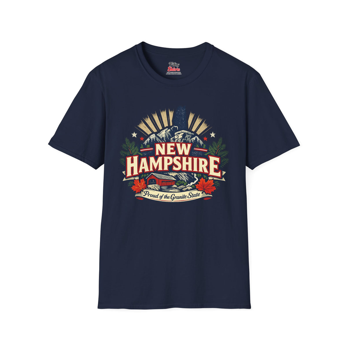 New Hampshire State Pride Unisex Softstyle T Shirt State Pride Graphic Tee Collections FS03