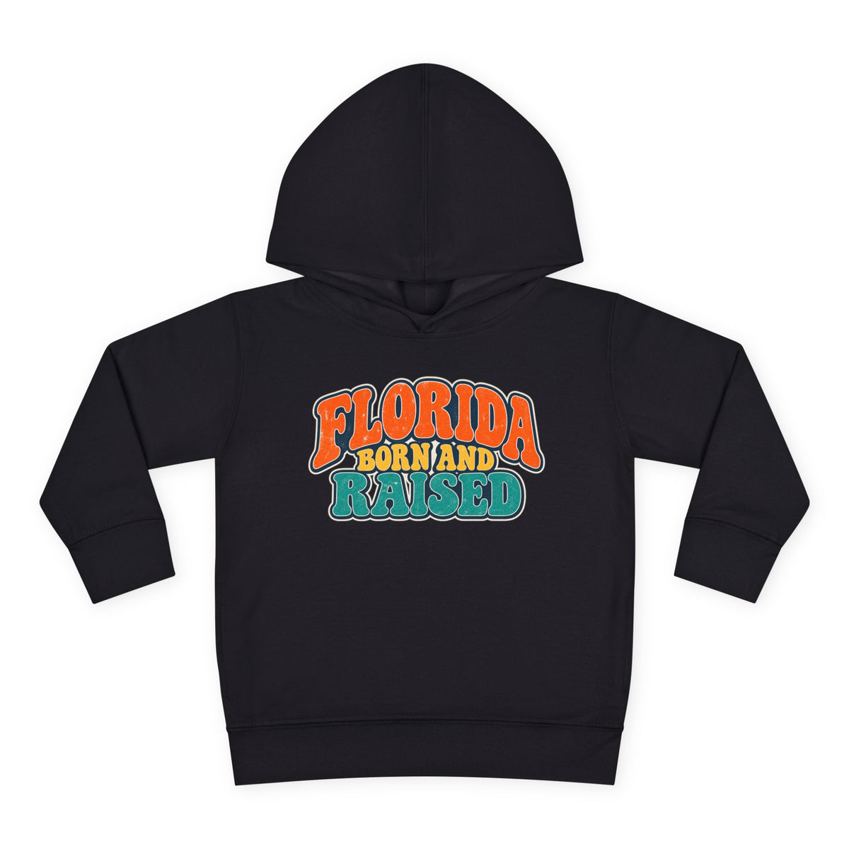 Florida Born and Raised Retro Sunshine State Unisex Toddler Pullover Fleece Hoodie