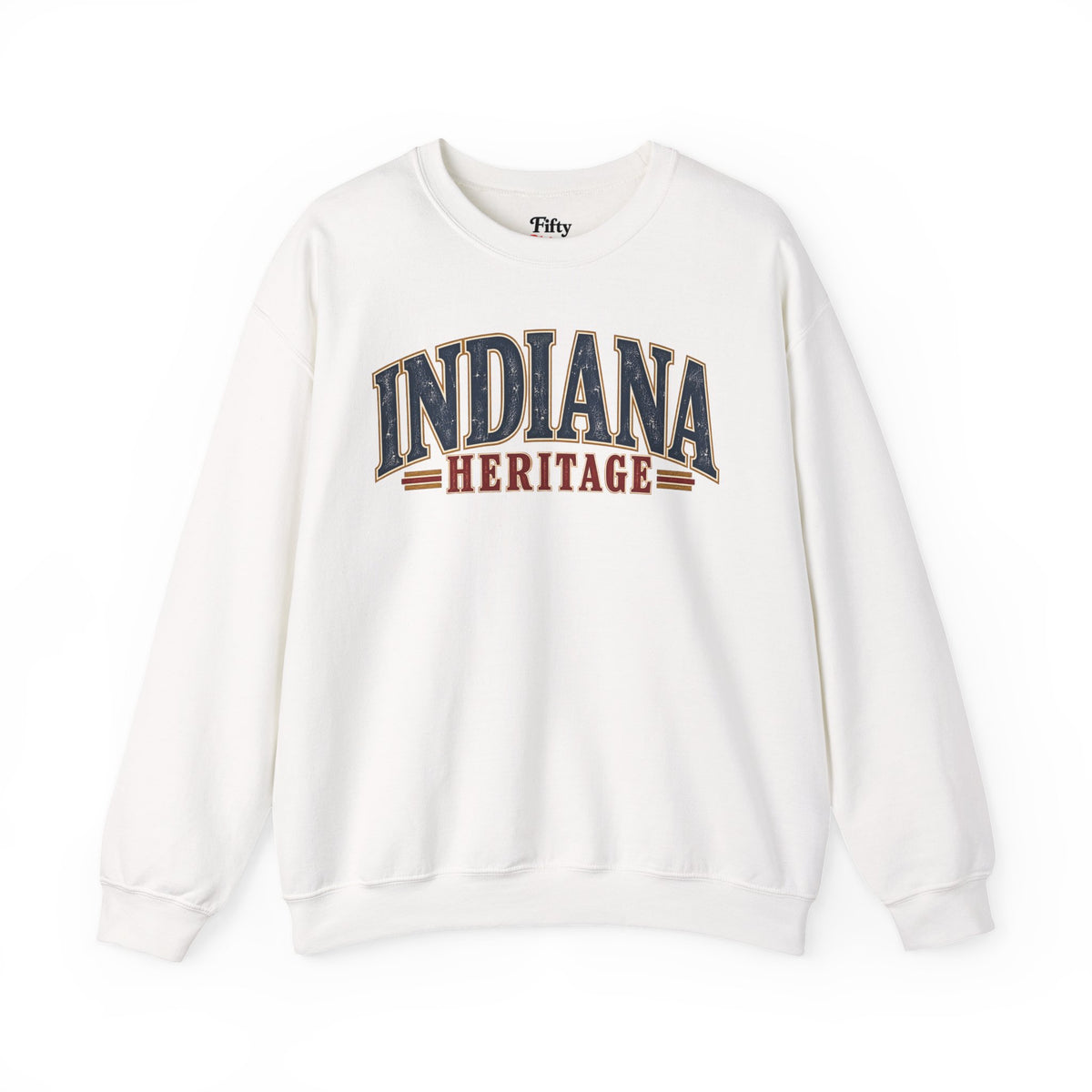 Indiana Heritage Unisex Crewneck Sweatshirt State Name Graphic