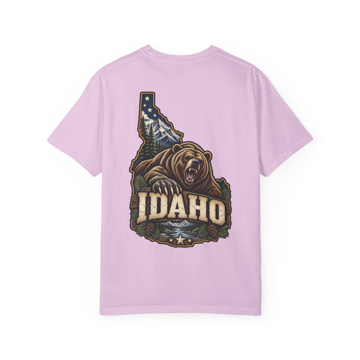 Idaho Bear Emblem Unisex Comfort Color 1717 Streetwear Graphic Tee