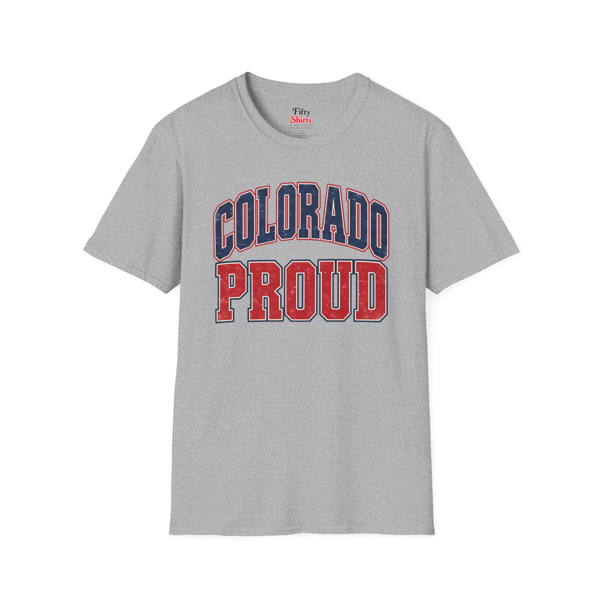 Colorado Proud Unisex Softstyle T Shirt State Name Graphic Tee