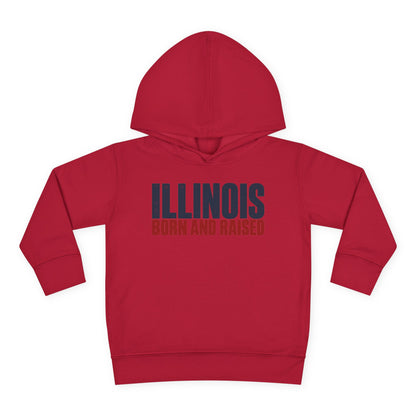 Illinois Born and Raised Modern Midwest Streetwear Unisex Toddler Pullover Fleece Hoodie