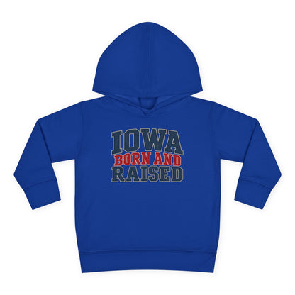 Iowa Born and Raised Classic Heritage Unisex Toddler Pullover Fleece Hoodie