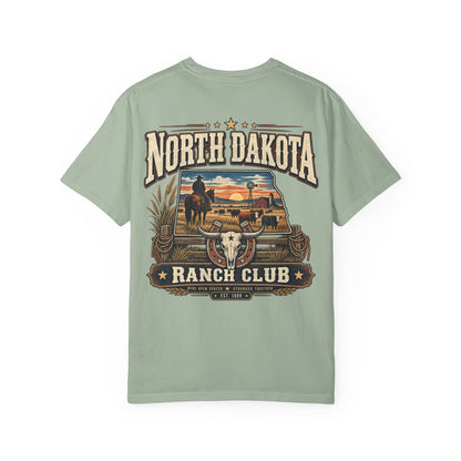 North Dakota Ranch Club Unisex Comfort Color 1717 Streetwear Graphic Tee