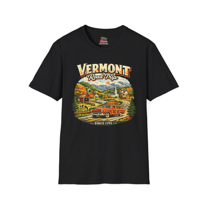 Vermont Road Trip Unisex Softstyle T Shirt State Pride Graphic Tee Collections FS03