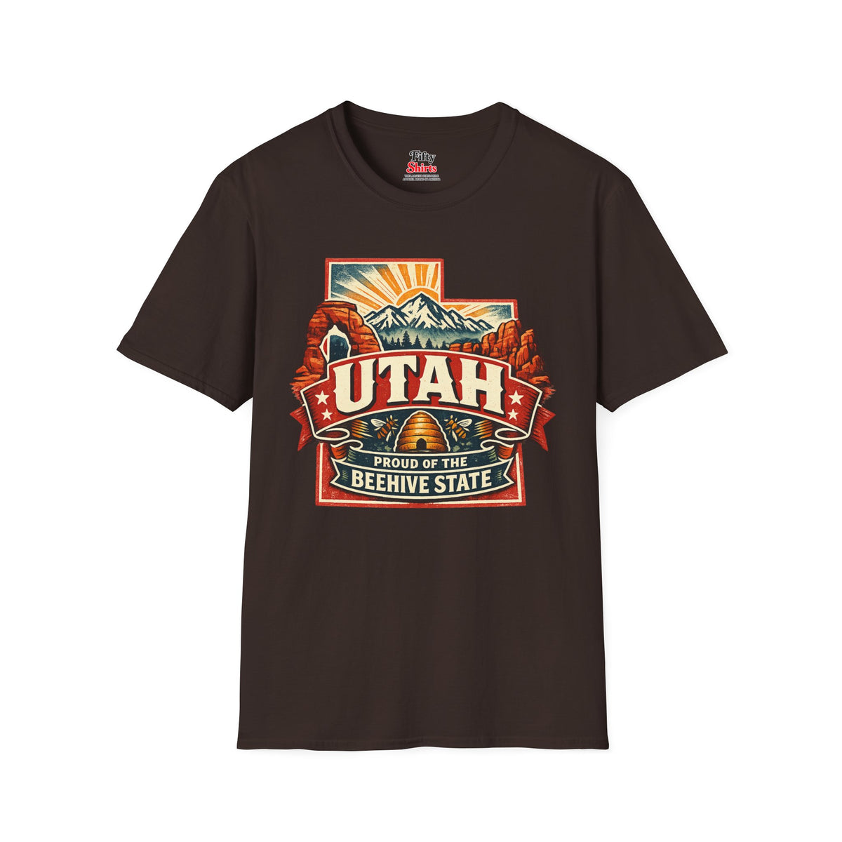 Utah State Pride Unisex Softstyle T Shirt State Pride Graphic Tee Collections FS03