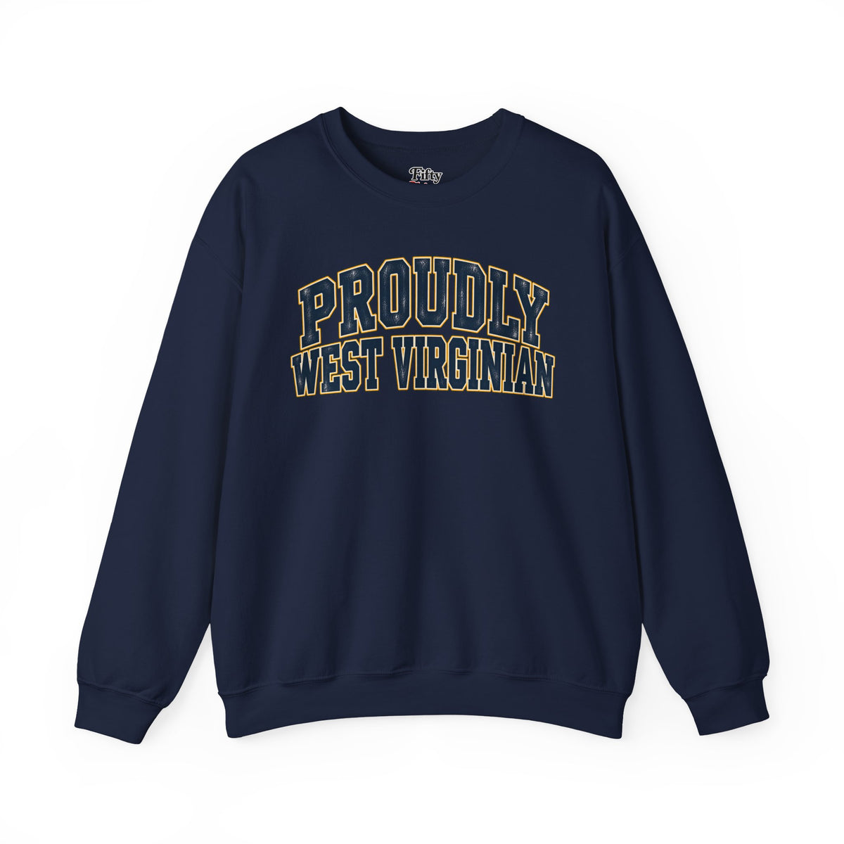 Proudly West Virginian Virginia Unisex Crewneck Sweatshirt State Name Graphic