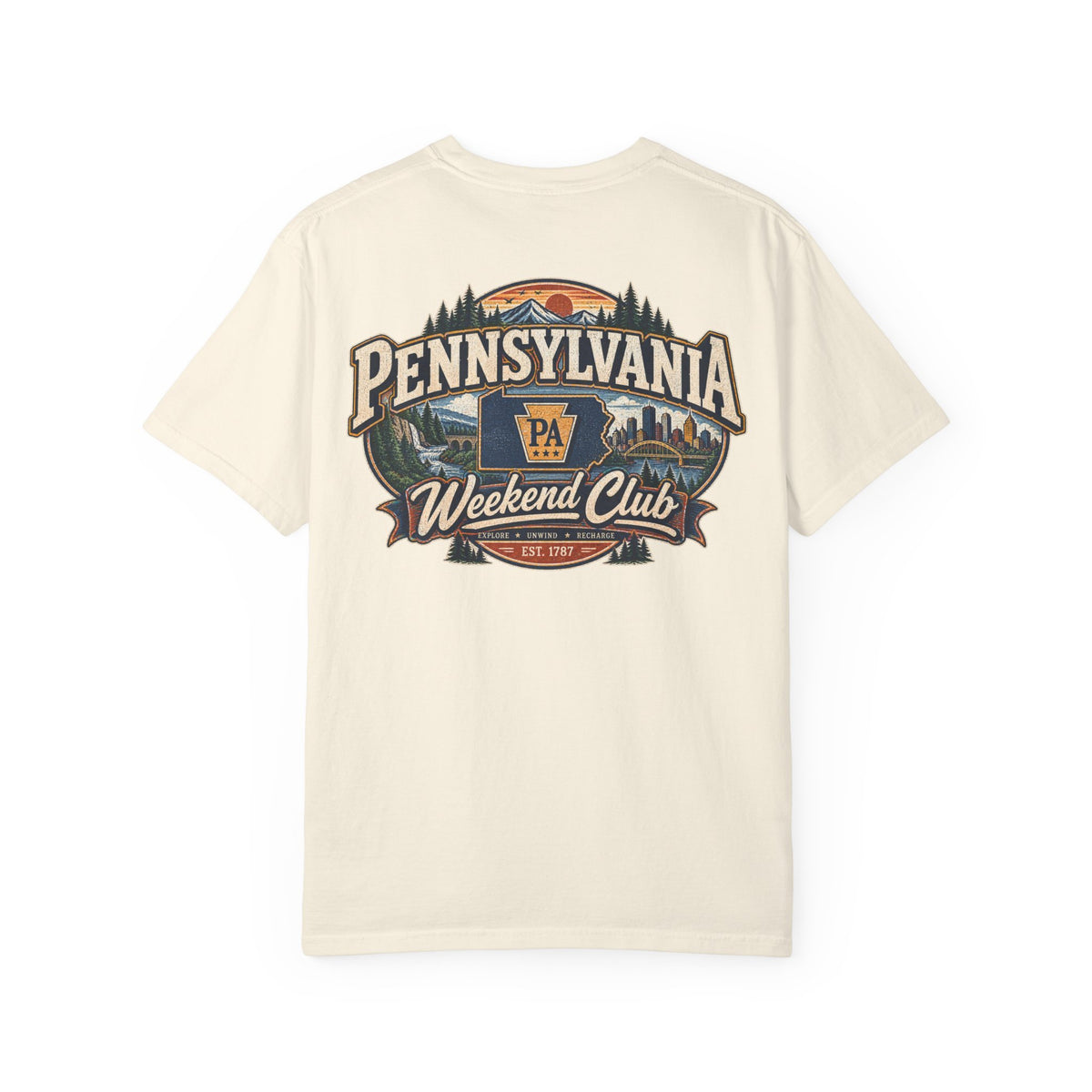 Pennsylvania Weekend Club Unisex Comfort Color 1717 Streetwear Graphic Tee