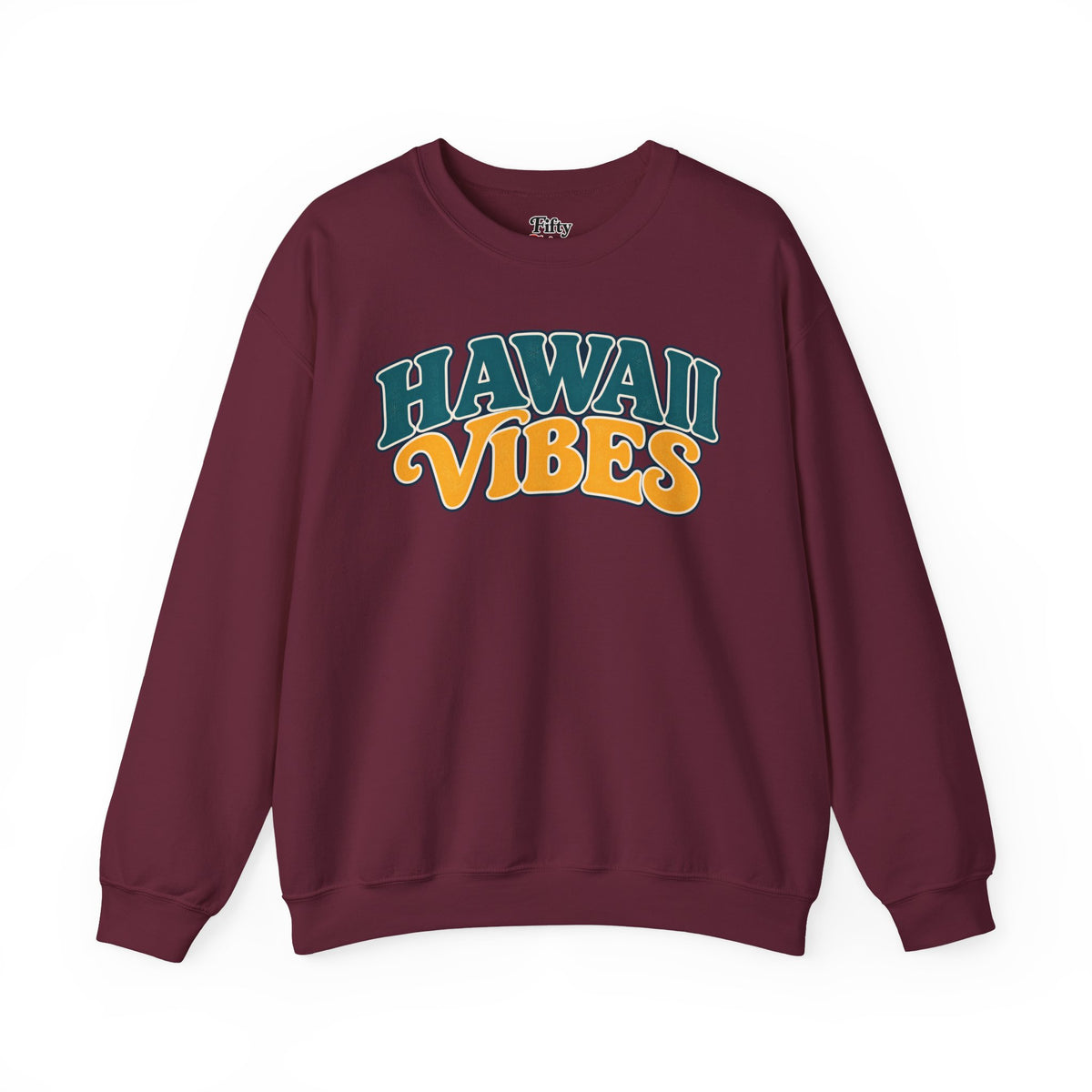 Hawaii Vibes Unisex Crewneck Sweatshirt State Name Graphic