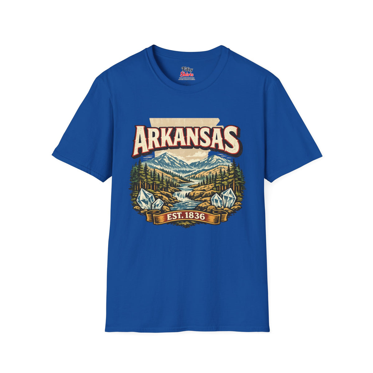 Vintage Arkansas Heritage Unisex Softstyle T Shirt State Pride Graphic Tee Collections FS03