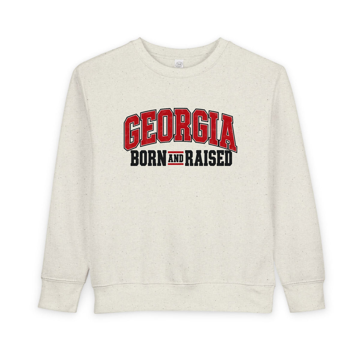 Georgia Born and Raised Old-School Athletic Unisex Toddler Sweatshirt