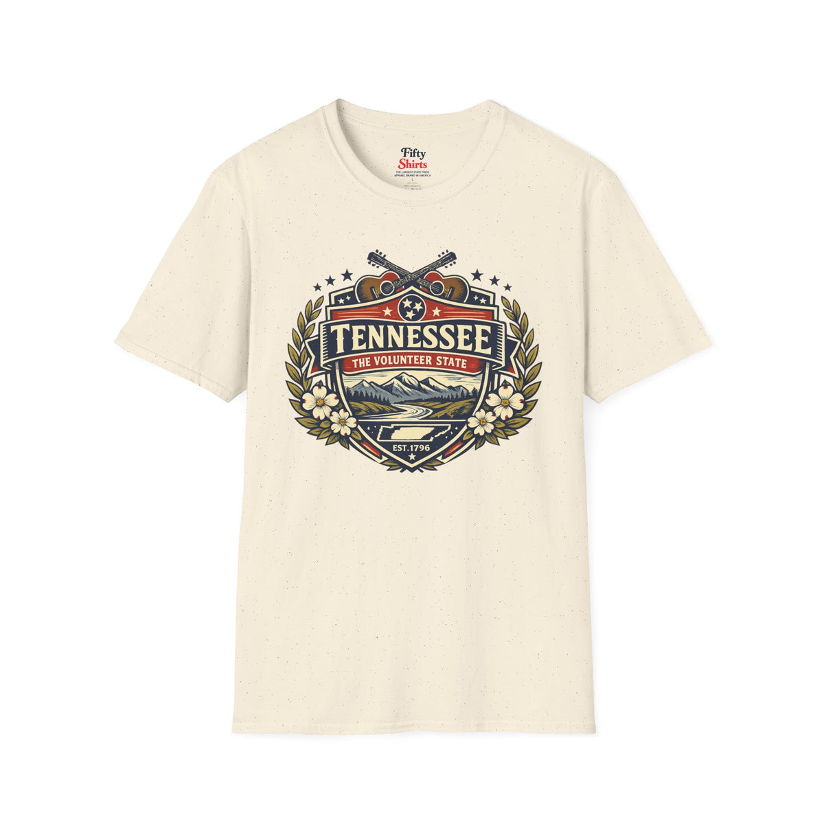 Tennessee Heritage Badge Unisex Softstyle T Shirt State Pride Graphic Tee Collections FS03