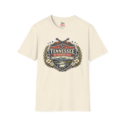 Tennessee Heritage Badge Unisex Softstyle T Shirt State Pride Graphic Tee Collections FS03