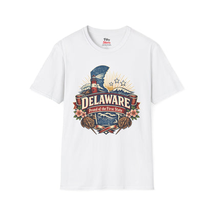 Delaware State Pride Unisex Softstyle T Shirt State Pride Graphic Tee Collections FS03