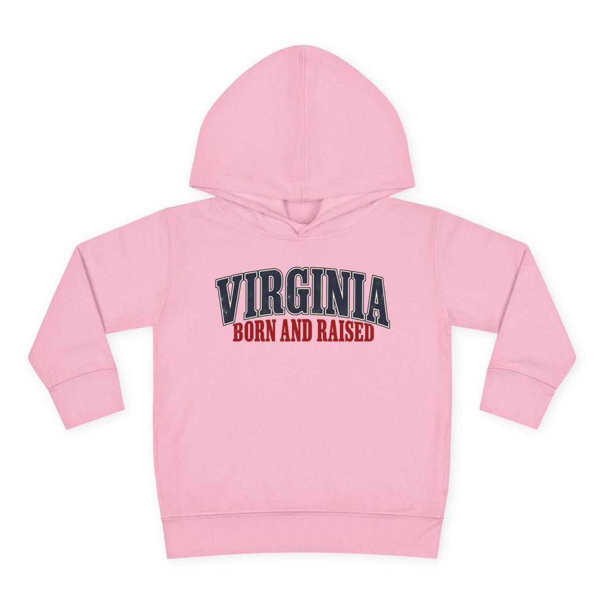 Virginia Born and Raised Southern Heritage Unisex Toddler Pullover Fleece Hoodie