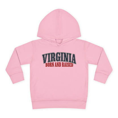 Virginia Born and Raised Southern Heritage Unisex Toddler Pullover Fleece Hoodie