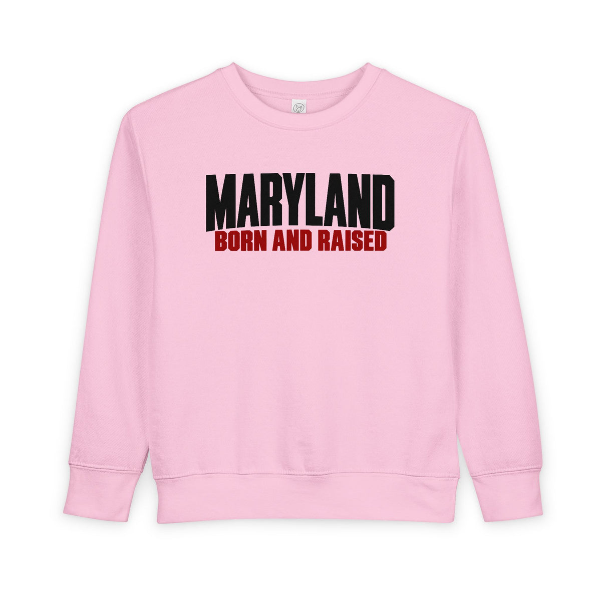 Maryland Born and Raised Modern Unisex Toddler Sweatshirt
