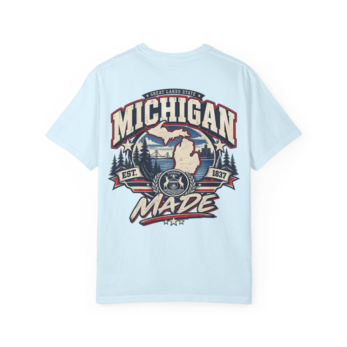 Michigan Made Unisex Comfort Color 1717 Streetwear Graphic Tee