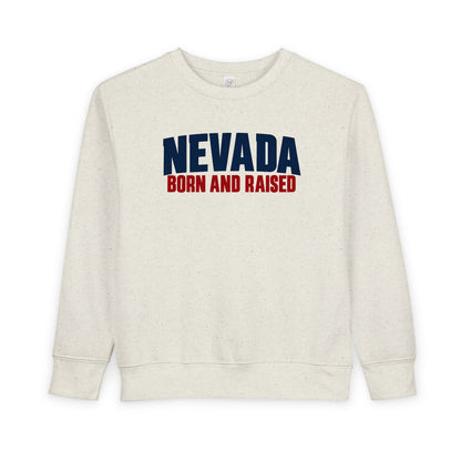 Nevada Born and Raised Minimal Heritage Unisex Toddler Sweatshirt