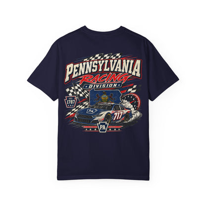 Pennsylvania Racing Division Unisex Comfort Color 1717 Streetwear Graphic Tee