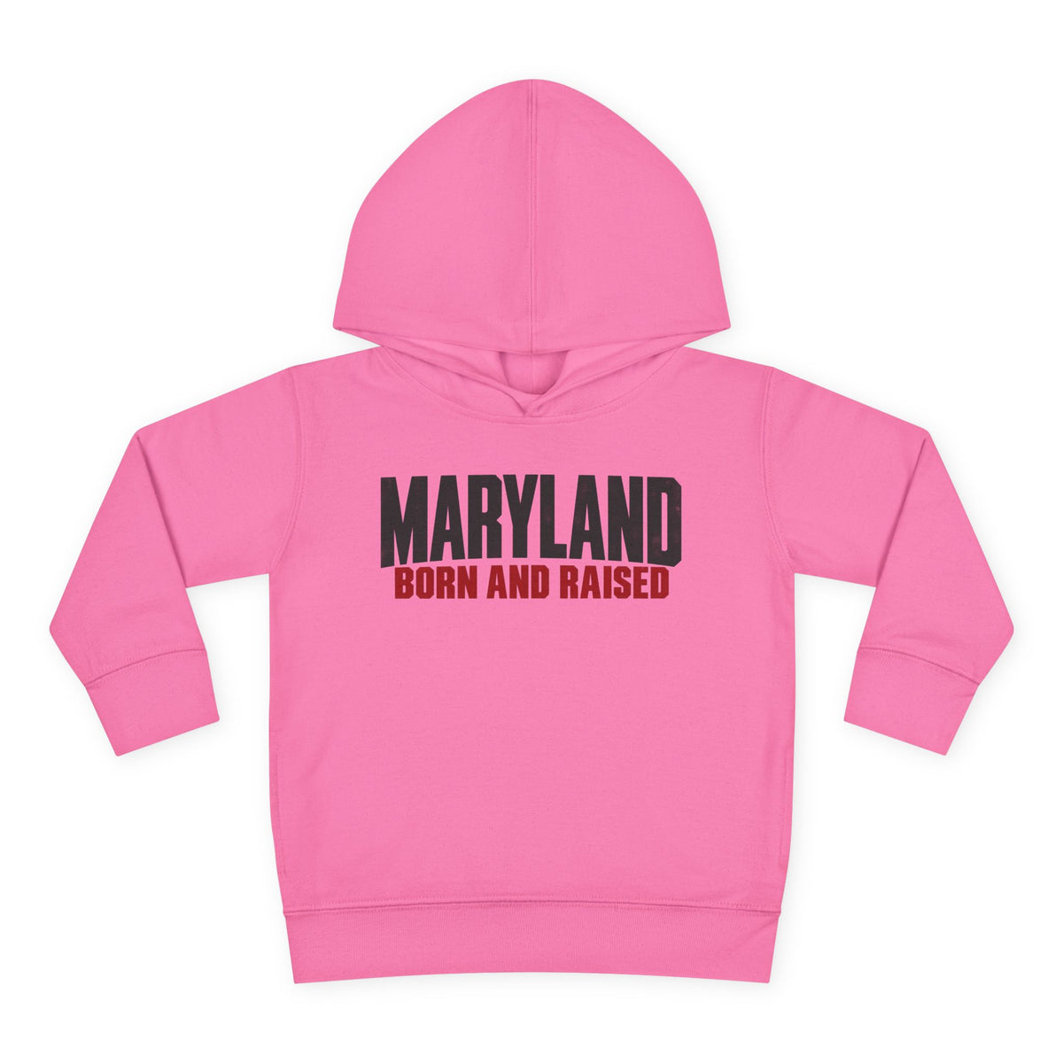 Maryland Born and Raised Modern Unisex Toddler Pullover Fleece Hoodie