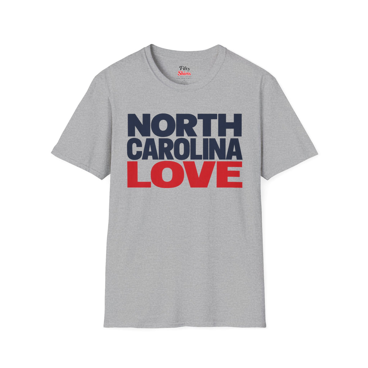 North Carolina Love Unisex Softstyle T Shirt State Name Graphic Tee
