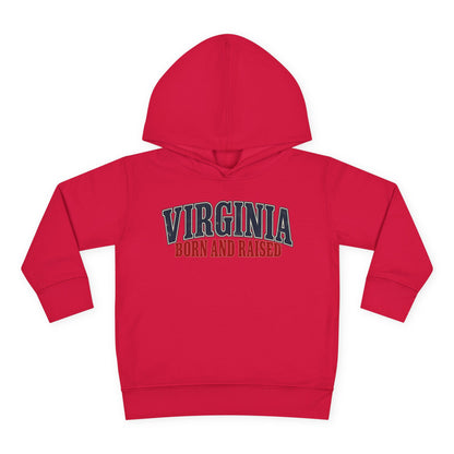 Virginia Born and Raised Southern Heritage Unisex Toddler Pullover Fleece Hoodie