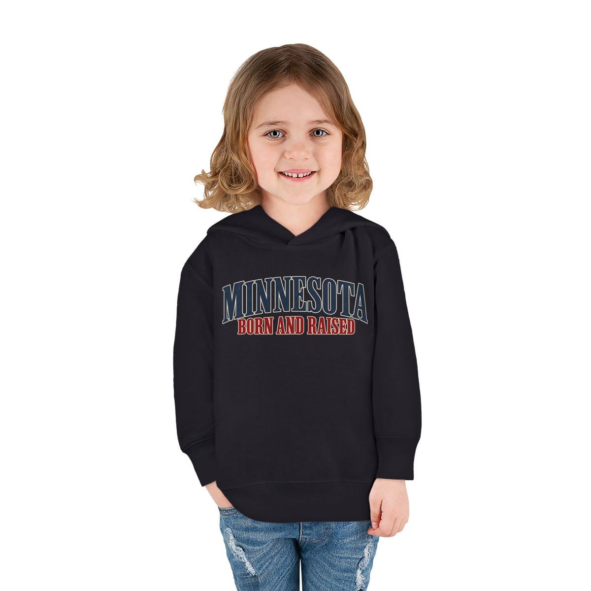 Minnesota Born and Raised Luxury Heritage Unisex Toddler Pullover Fleece Hoodie