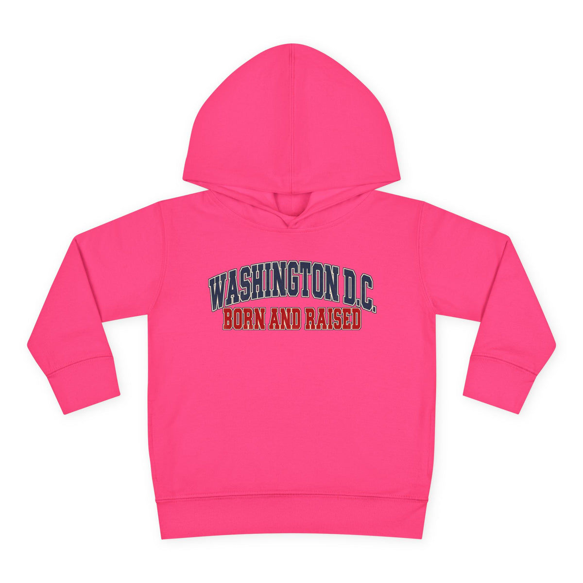 Washington DC Born and Raised Classic Collegiate Unisex Toddler Pullover Fleece Hoodie