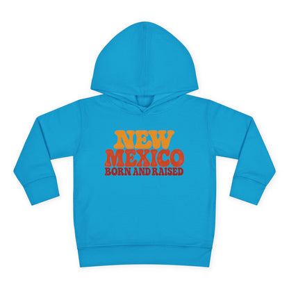 New Mexico Born and Raised 1970s Retro Unisex Toddler Pullover Fleece Hoodie