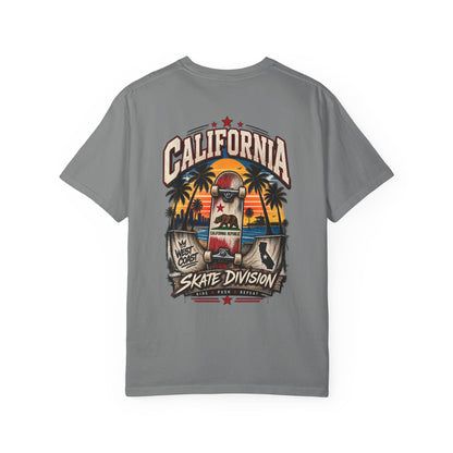 California Skate Division  Unisex Comfort Color 1717 Streetwear Graphic Tee