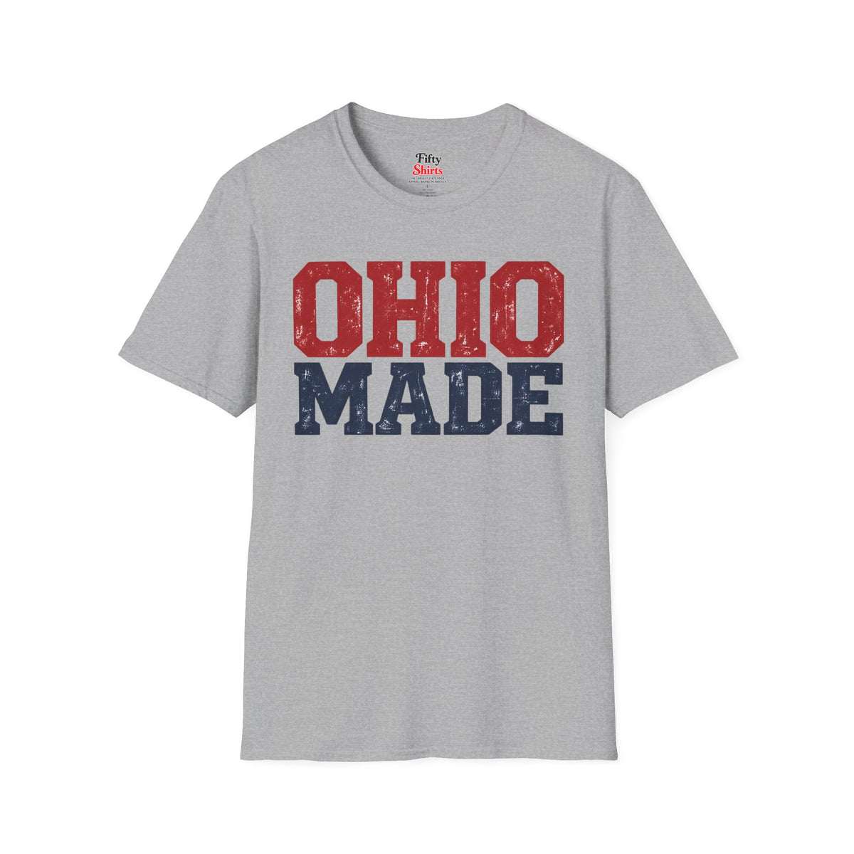 Ohio Made Unisex Softstyle T Shirt State Name Graphic Tee