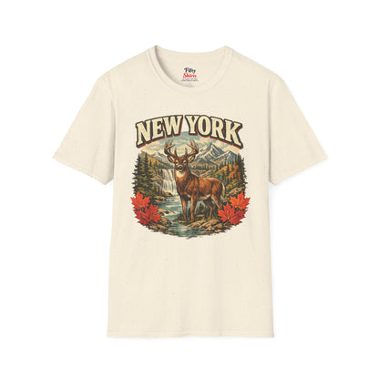 New York Wildlife Unisex Softstyle T Shirt State Pride Graphic Tee Collections FS03