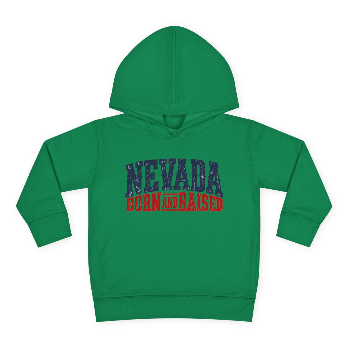Nevada Born and Raised Rugged Western Unisex Toddler Pullover Fleece Hoodie