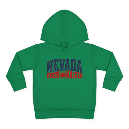 Nevada Born and Raised Rugged Western Unisex Toddler Pullover Fleece Hoodie
