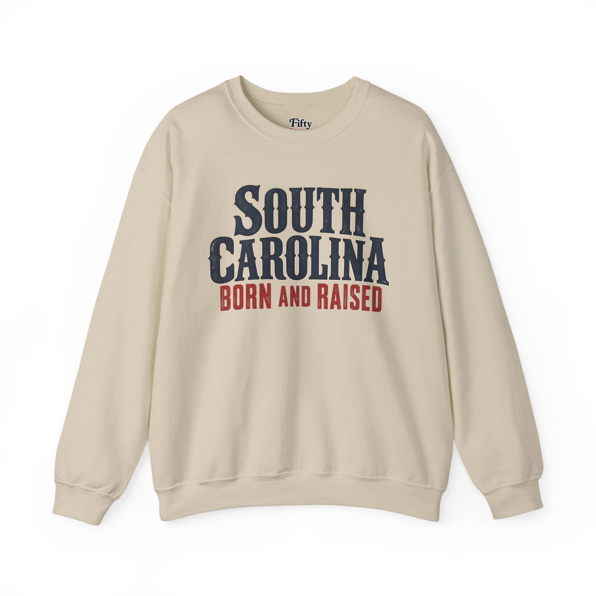 South Carolina Born and Raised Premium Heritage Unisex Sweatshirt Graphic