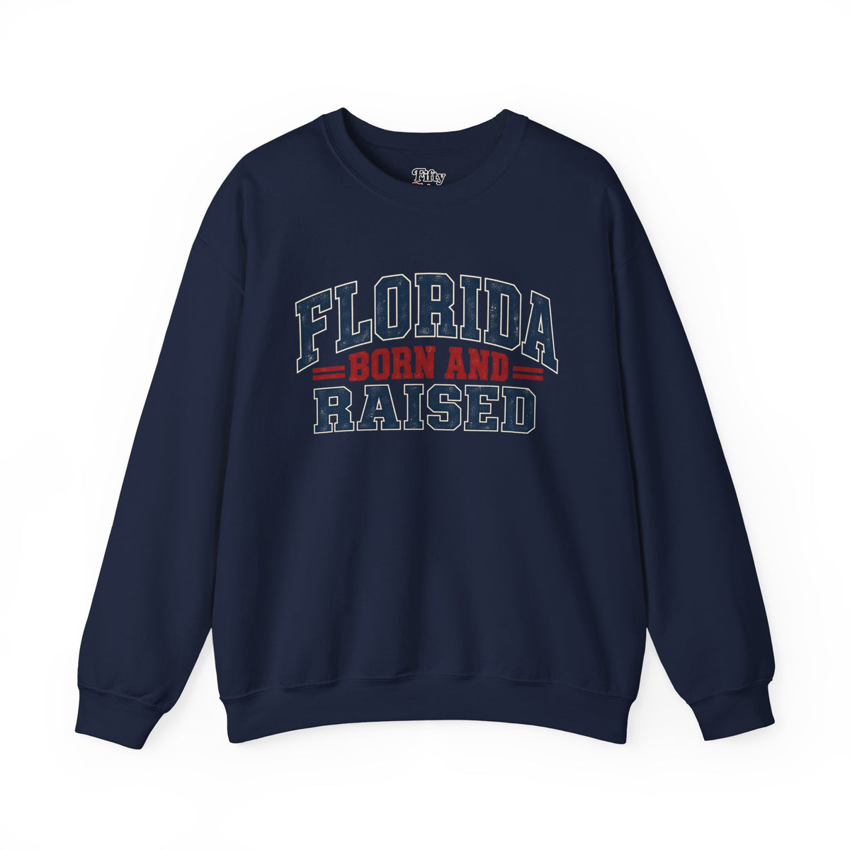 Florida Born and Raised Rustic Americana Unisex Sweatshirt Graphic