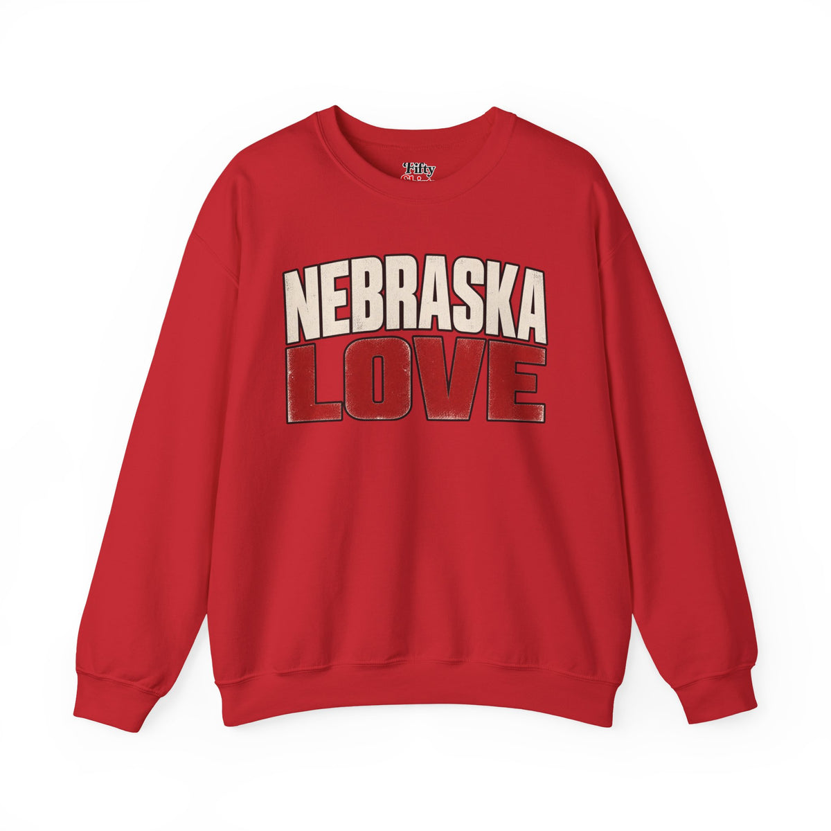 Nebraska Love Unisex Crewneck Sweatshirt State Name Graphic