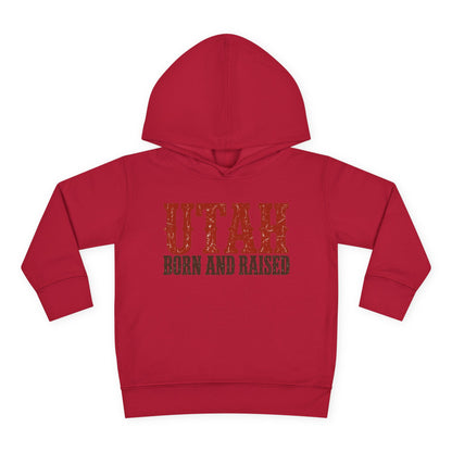Utah Born and Raised Western Heritage Unisex Toddler Pullover Fleece Hoodie
