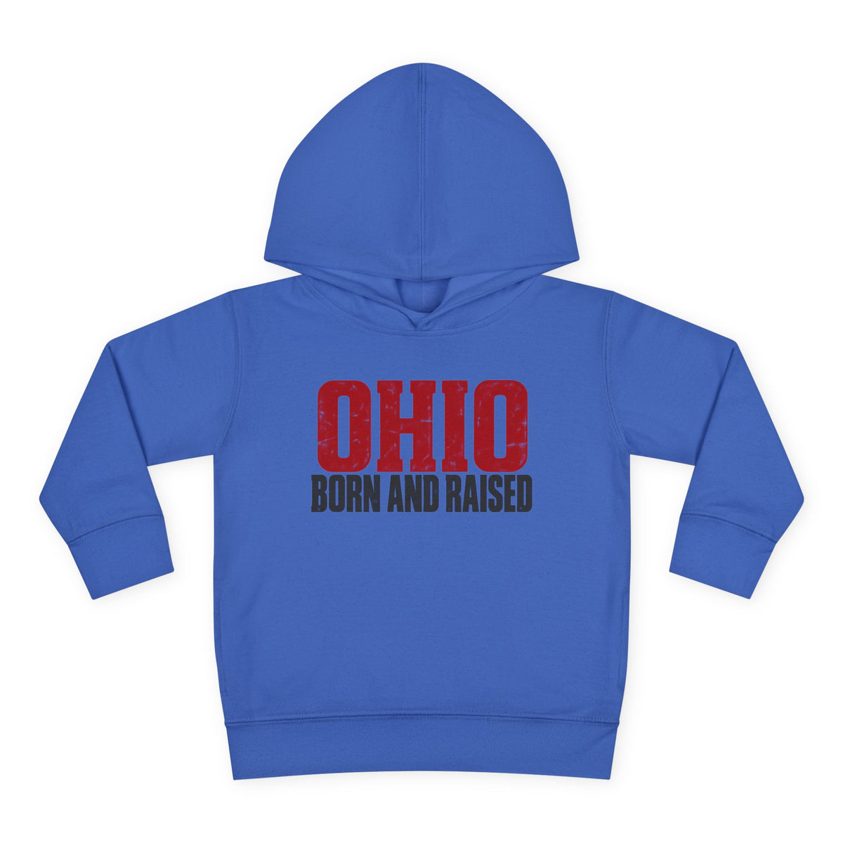 Ohio Born and Raised Minimal Heritage Unisex Toddler Pullover Fleece Hoodie
