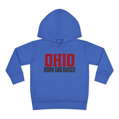 Ohio Born and Raised Minimal Heritage Unisex Toddler Pullover Fleece Hoodie