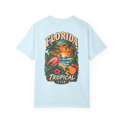 Florida Tropical Club  Unisex Comfort Color 1717 Streetwear Graphic Tee
