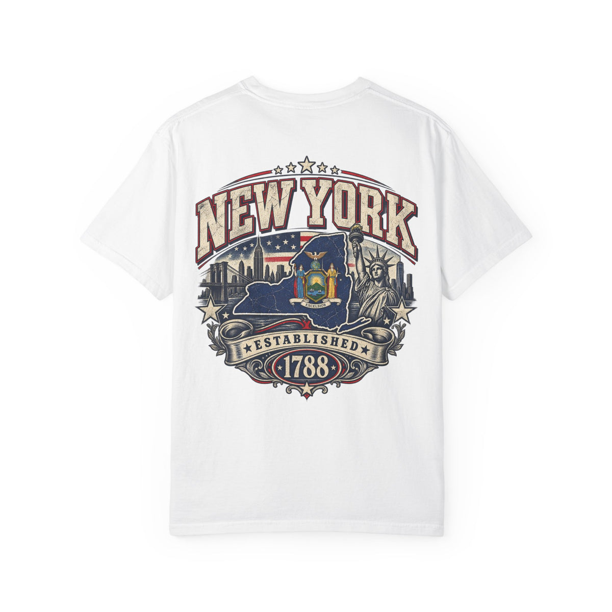 New York Established 1788 Unisex Comfort Color 1717 Streetwear Graphic Tee