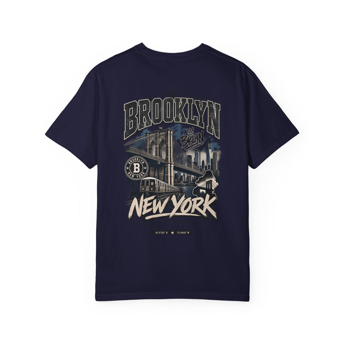 Brooklyn New York Unisex Comfort Color 1717 Streetwear Graphic Tee