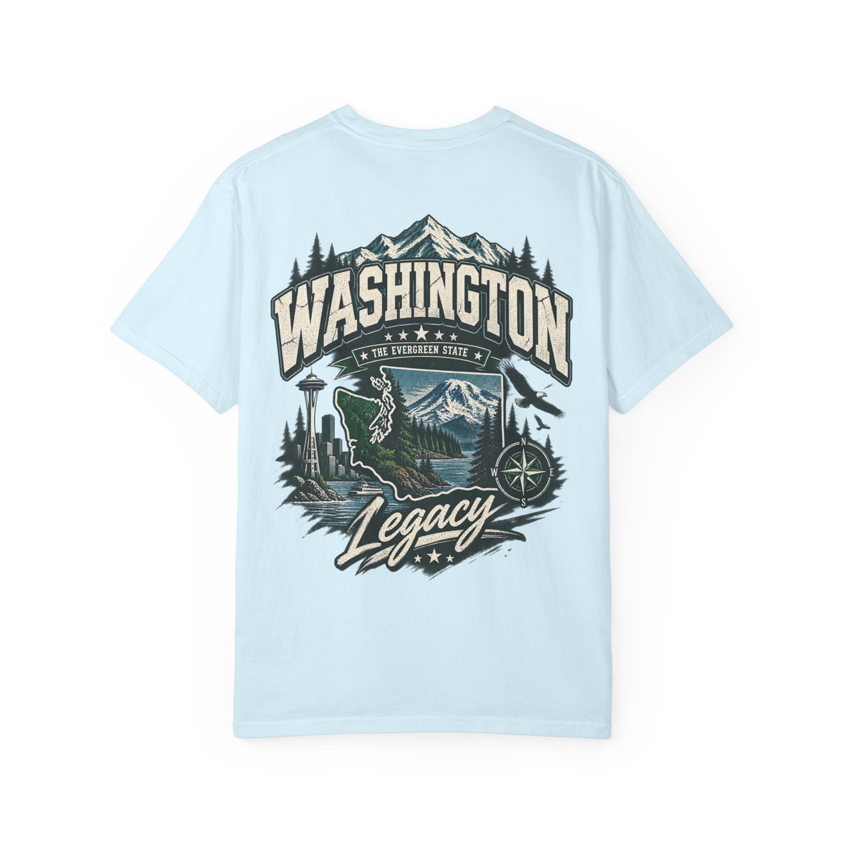 Washington State Legacy Unisex Comfort Color 1717 Streetwear Graphic Tee
