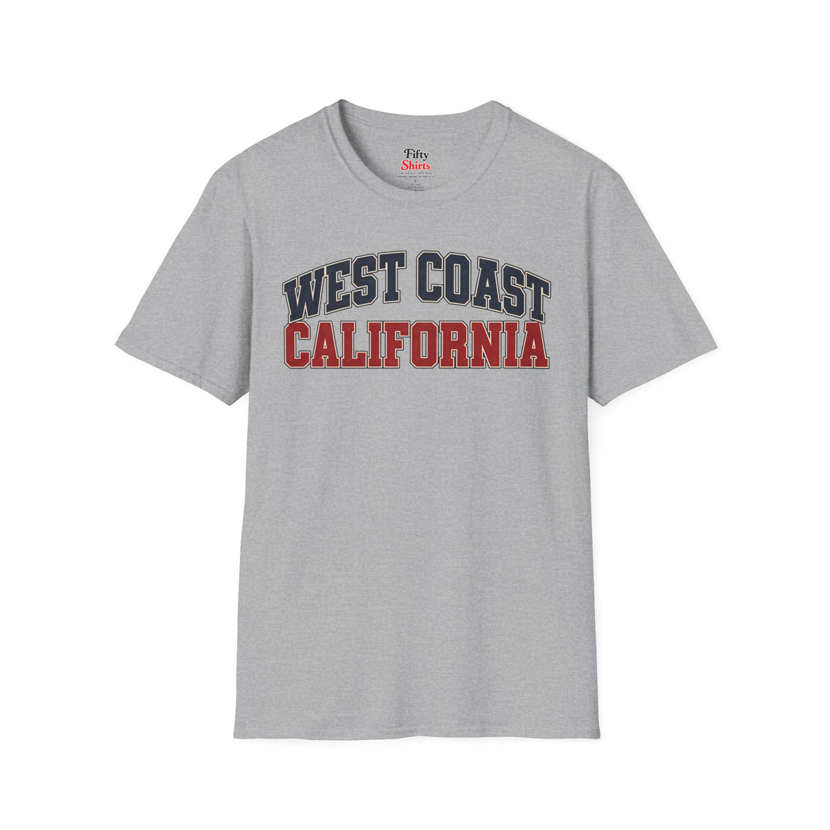 West Coast California Unisex Softstyle T Shirt State Name Graphic Tee